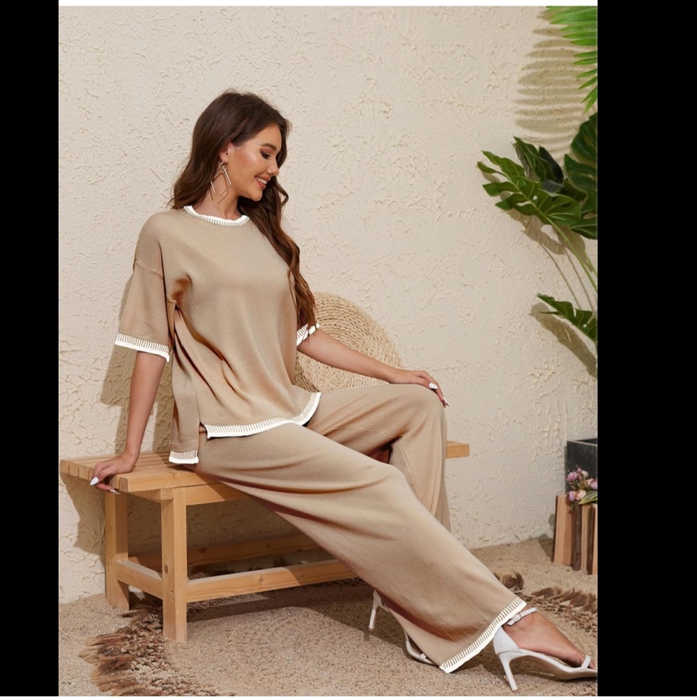 Elegant Tan Lounge Set for Women